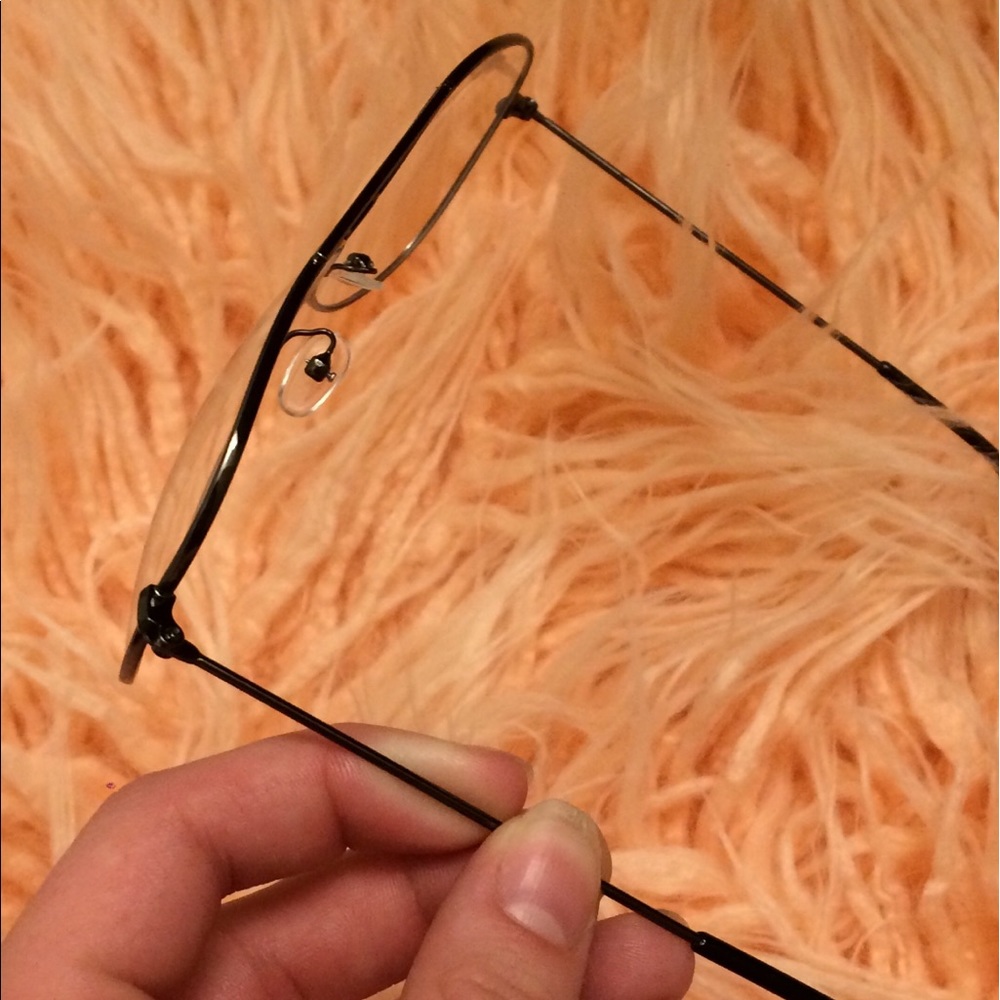 🖤CLEAR AVIATOR SUNGLASSES BLACK FASHION GLASSES - Picture 3 of 5
